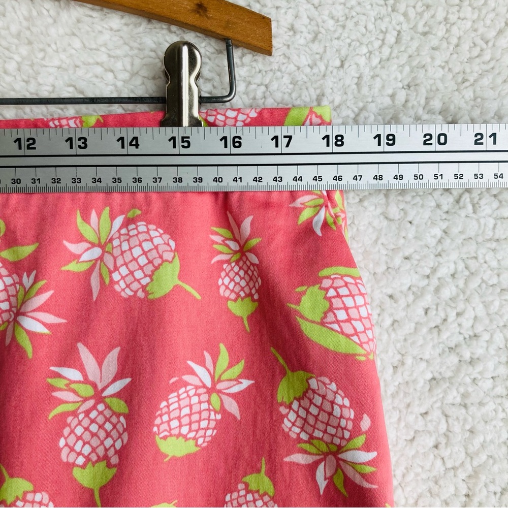 346 Brooks Brothers Stretch Women's pink pineapple print pencil skirt, Sz 16 - Picture 6 of 13